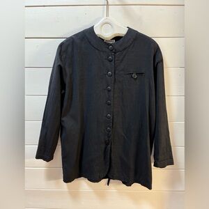 LEONARD STUDIO Black Button-Front Jacket – Women’s Vintage size 12